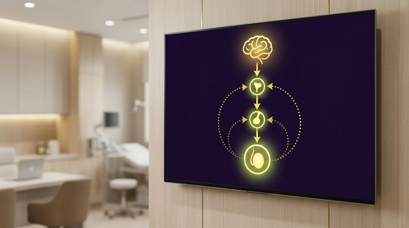 HPG axis testosterone production pathway