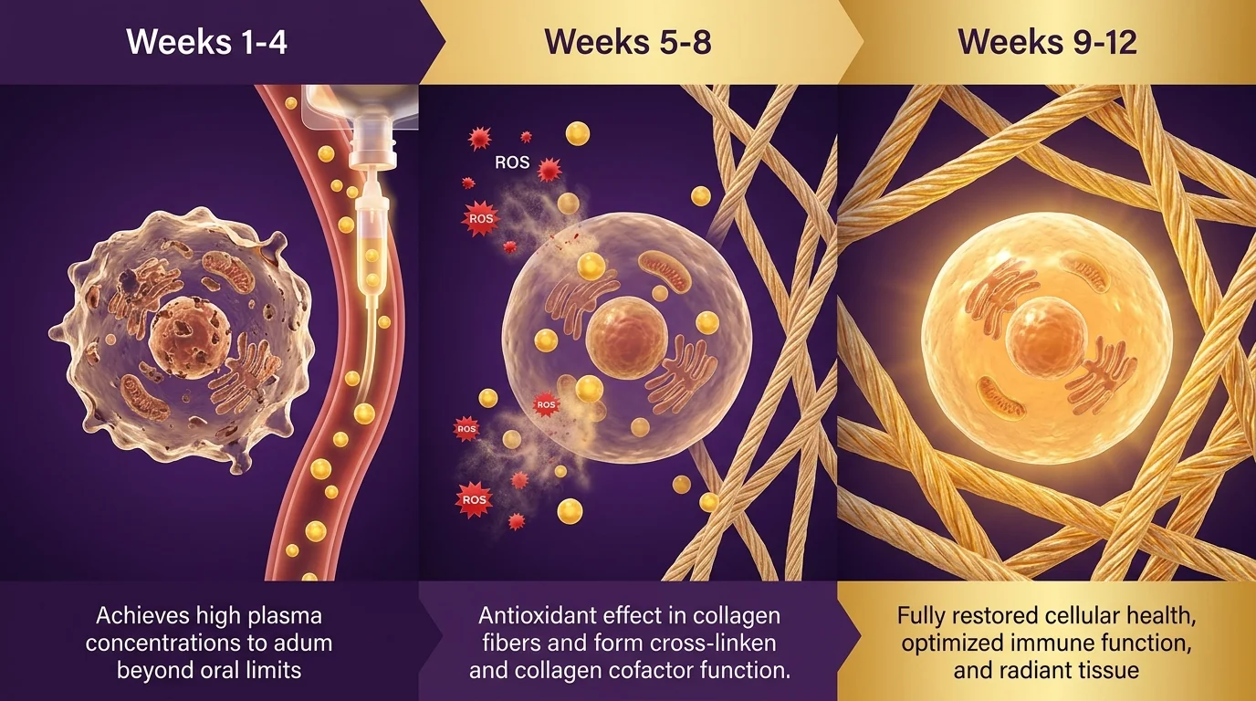 High Dose Vitamin C protocol timeline