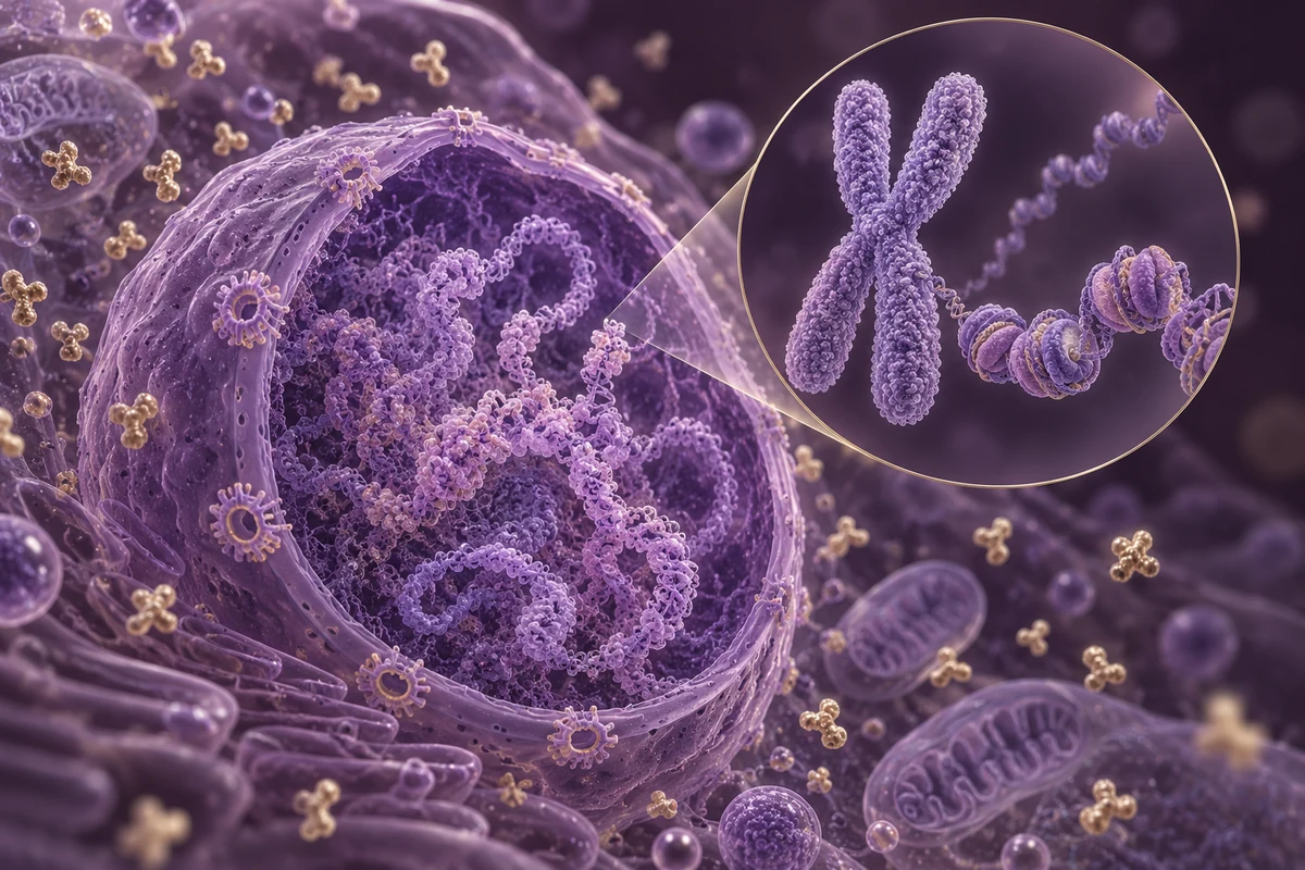 Conceptual cell nucleus and chromosome structures for cellular-regulation research
